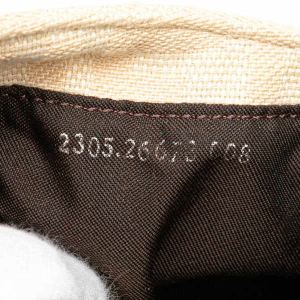フェンディ ズッカ ミニクロワッサン ハンドバッグ 26673 ベージュ ブラウン キャンバス レザー レディース FENDI 【中古】