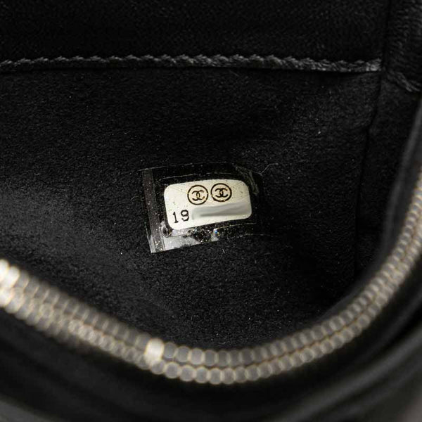 シャネル マトラッセ ココマーク チェーン ショルダーバッグ ブラック ラムスキン レディース CHANEL 【中古】