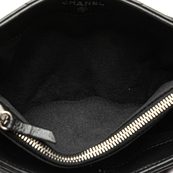 シャネル マトラッセ ココマーク チェーン ショルダーバッグ ブラック ラムスキン レディース CHANEL 【中古】