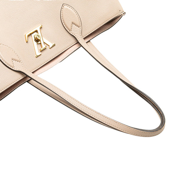 ルイ ヴィトン ロックミー ショッパー ショルダーバッグ トートバッグ M57346 グレージュ ベージュ レザー レディース LOUIS VUITTON 【中古】