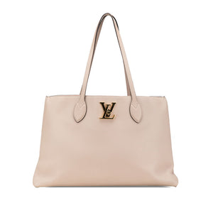 ルイ ヴィトン ロックミー ショッパー ショルダーバッグ トートバッグ M57346 グレージュ ベージュ レザー レディース LOUIS VUITTON 【中古】