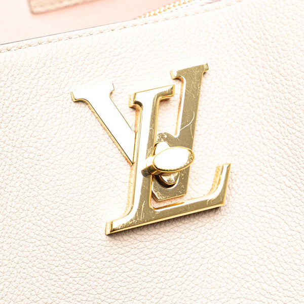 ルイ ヴィトン ロックミー ショッパー ショルダーバッグ トートバッグ M57346 グレージュ ベージュ レザー レディース LOUIS VUITTON 【中古】