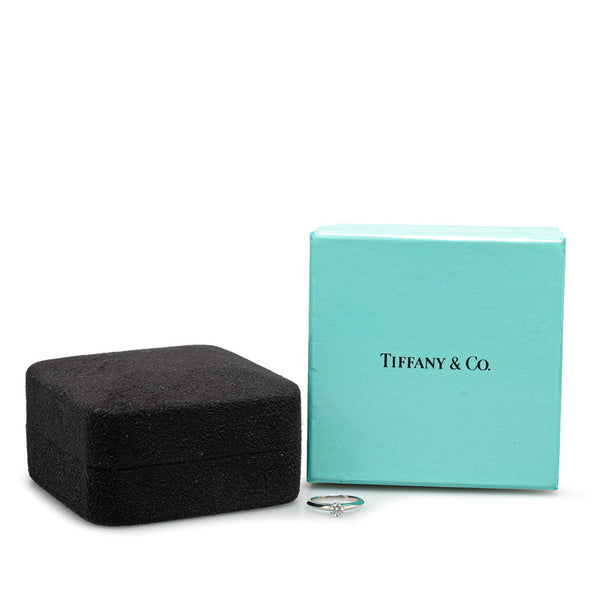 ティファニー ソリティア ダイヤモンド リング 指輪 Pt950 プラチナ レディース TIFFANY&Co. 【中古】