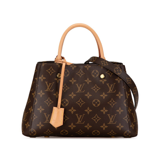 ルイ ヴィトン モノグラム モンテーニュBB ハンドバッグ ショルダーバッグ 2WAY M41055 ブラウン PVC レザー レディース LOUIS VUITTON 【中古】