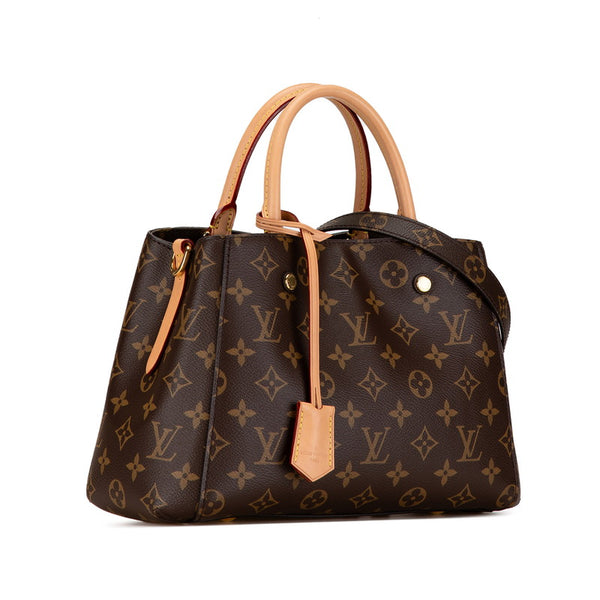 ルイ ヴィトン モノグラム モンテーニュBB ハンドバッグ ショルダーバッグ 2WAY M41055 ブラウン PVC レザー レディース LOUIS VUITTON 【中古】