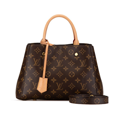 ルイ ヴィトン モノグラム モンテーニュBB ハンドバッグ ショルダーバッグ 2WAY M41055 ブラウン PVC レザー レディース LOUIS VUITTON 【中古】