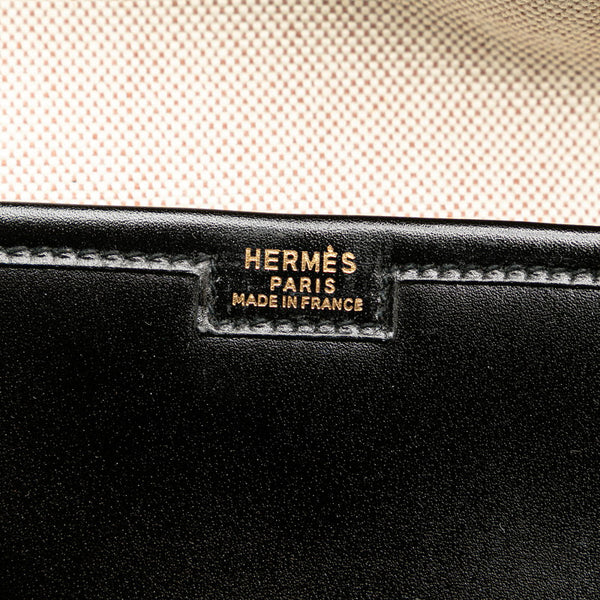 エルメス ジジェPM クラッチバッグ ブラック ボックスカーフ レディース HERMES 【中古】