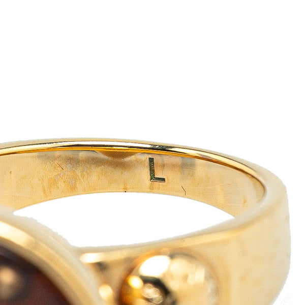 ルイ ヴィトン モノグラム プリマドンナ リング 指輪 #L M67202 ゴールド メッキ レディース LOUIS VUITTON 【中古】