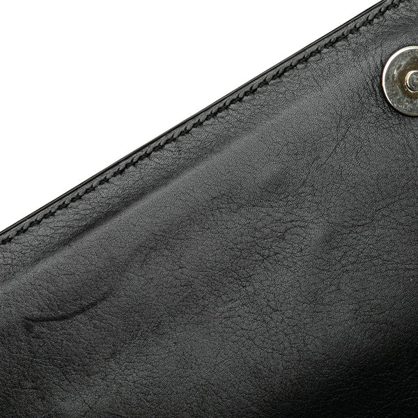 ヴァレンティノ ロックスタッズ チェーン ショルダーバッグ ブラック エナメル レディース VALENTINO 【中古】