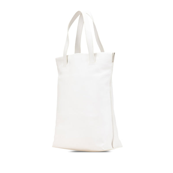 ロエベ アナグラム ショッパー トートバッグ ホワイト レザー レディース LOEWE 【中古】