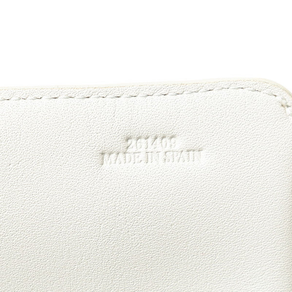 ロエベ アナグラム ショッパー トートバッグ ホワイト レザー レディース LOEWE 【中古】