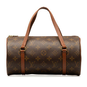 ルイ ヴィトン モノグラム パピヨン26 (旧) ハンドバッグ M51366 ブラウン PVC レザー レディース LOUIS VUITTON 【中古】