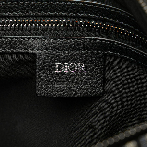 ディオール オブリーク サドル ボディバッグ ショルダーバッグ ベージュ ネイビー キャンバス レザー レディース Dior 【中古】