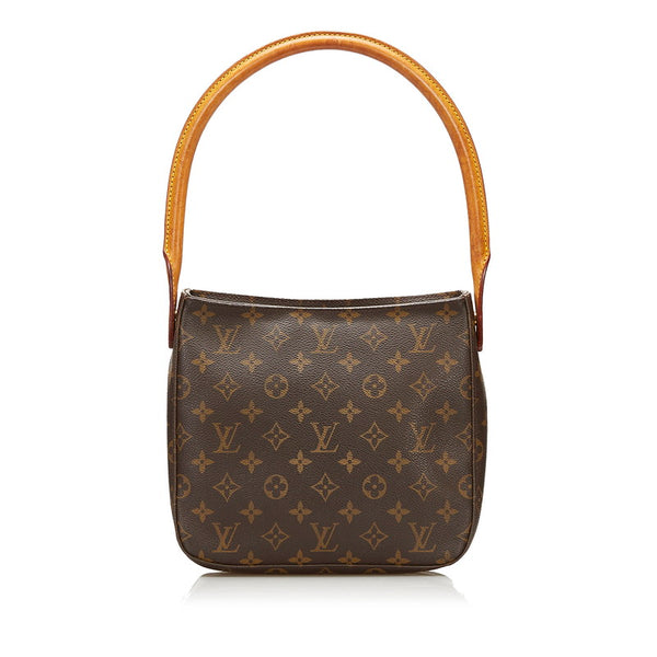 ルイ ヴィトン モノグラム ルーピングMM ショルダーバッグ M51146 ブラウン PVC レザー レディース LOUIS VUITTON 【中古】