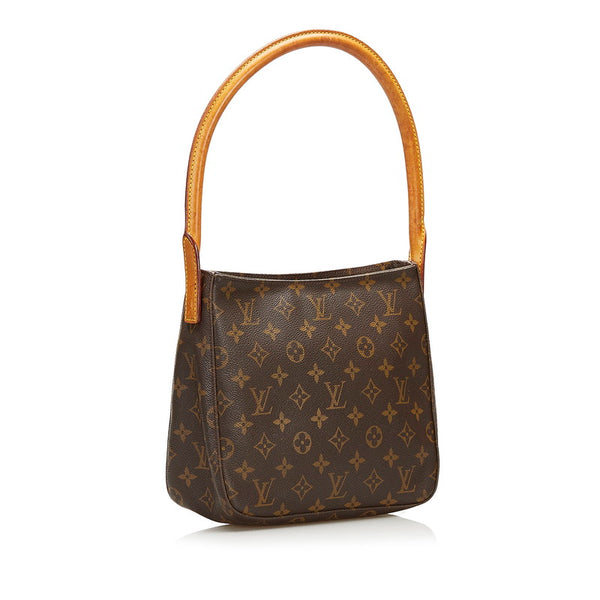 ルイ ヴィトン モノグラム ルーピングMM ショルダーバッグ M51146 ブラウン PVC レザー レディース LOUIS VUITTON 【中古】