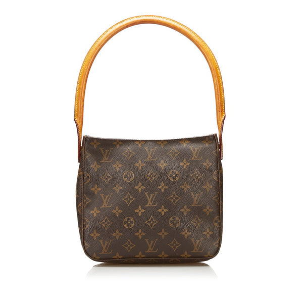 ルイ ヴィトン モノグラム ルーピングMM ショルダーバッグ M51146 ブラウン PVC レザー レディース LOUIS VUITTON 【中古】