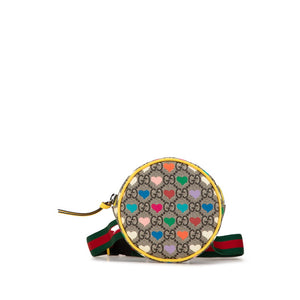 グッチ GGスプリーム CHILDRENSチルドレンズ ハート ウエストバッグ 502330 ベージュ イエロー PVC レザー レディース GUCCI 【中古】