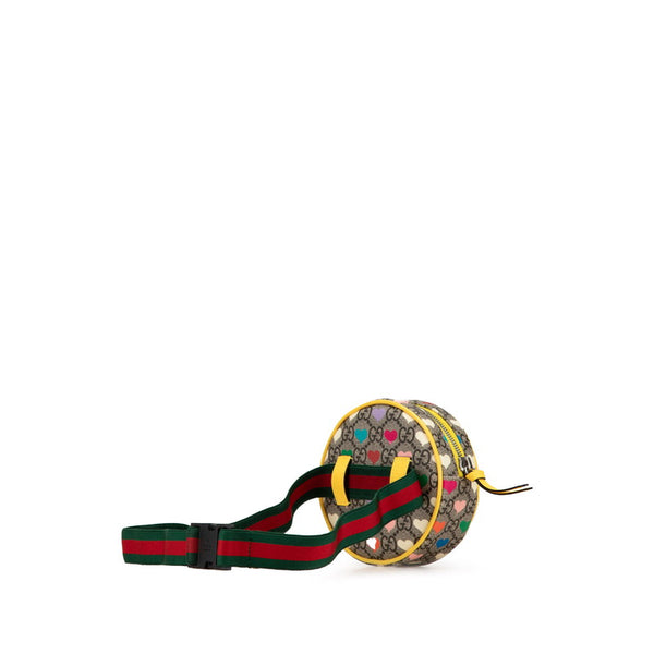 グッチ GGスプリーム CHILDRENSチルドレンズ ハート ウエストバッグ 502330 ベージュ イエロー PVC レザー レディース GUCCI 【中古】