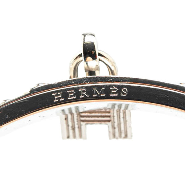 エルメス ケリー Hカデナ モチーフ バングル シルバー ベージュ メタル レディース HERMES 【中古】