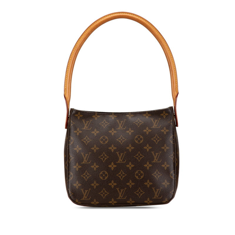 ルイ ヴィトン モノグラム ルーピングMM ショルダーバッグ M51146 ブラウン PVC レザー レディース LOUIS VUITTON 【中古】