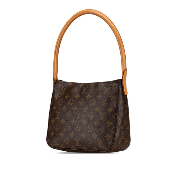 ルイ ヴィトン モノグラム ルーピングMM ショルダーバッグ M51146 ブラウン PVC レザー レディース LOUIS VUITTON 【中古】