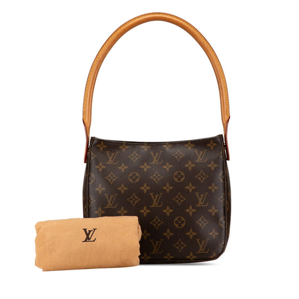 ルイ ヴィトン モノグラム ルーピングMM ショルダーバッグ M51146 ブラウン PVC レザー レディース LOUIS VUITTON 【中古】