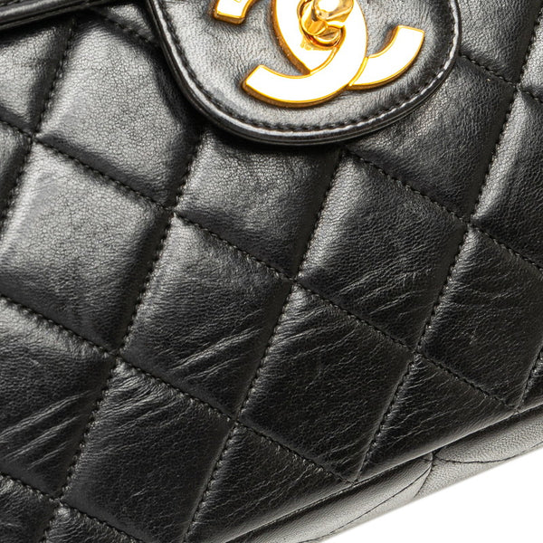 シャネル マトラッセ30 ココマーク チェーン ショルダーバッグ ブラック ラムスキン レディース CHANEL 【中古】