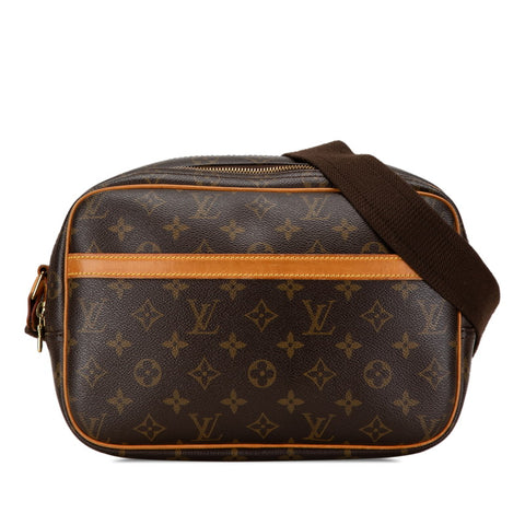 ルイ ヴィトン モノグラム リポーターPM 斜め掛け ショルダーバッグ  M45254 ブラウン PVC レザー レディース LOUIS VUITTON 【中古】