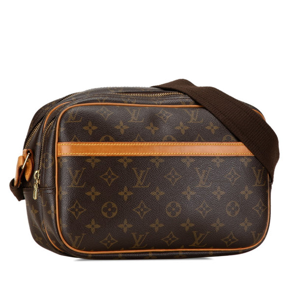 ルイ ヴィトン モノグラム リポーターPM 斜め掛け ショルダーバッグ  M45254 ブラウン PVC レザー レディース LOUIS VUITTON 【中古】