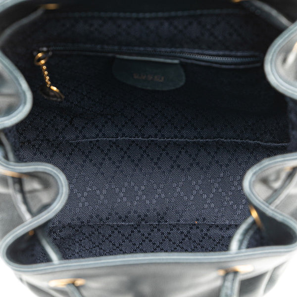 グッチ バンブー リュック バックパック 003 3444 0030 グリーン レザー レディース GUCCI 【中古】