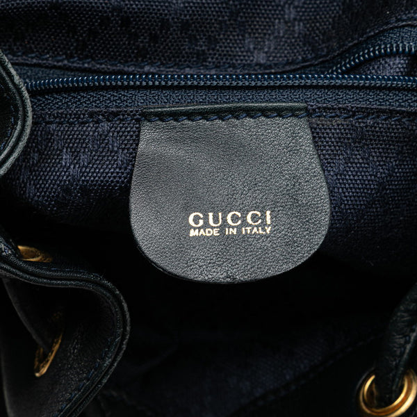 グッチ バンブー リュック バックパック 003 3444 0030 グリーン レザー レディース GUCCI 【中古】