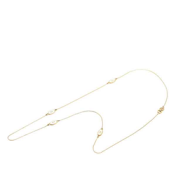 ディオール CDロゴ ネックレス ゴールド メッキ レディース Dior 【中古】