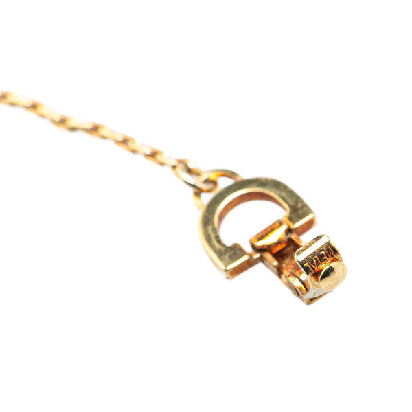 ディオール CDロゴ ネックレス ゴールド メッキ レディース Dior 【中古】
