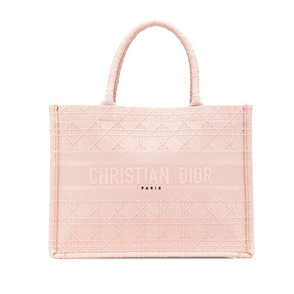 ディオール カナージュ ブックトート ミディアム トートバッグ ピンク キャンバス レディース Dior 【中古】