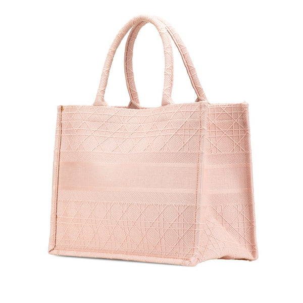 ディオール カナージュ ブックトート ミディアム トートバッグ ピンク キャンバス レディース Dior 【中古】