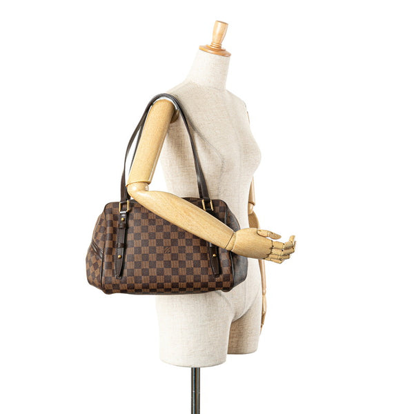 ルイ ヴィトン ダミエ リヴィントンGM ワンショルダーバッグ ハンドバッグ N41158 ブラウン PVC レザー レディース LOUIS VUITTON 【中古】