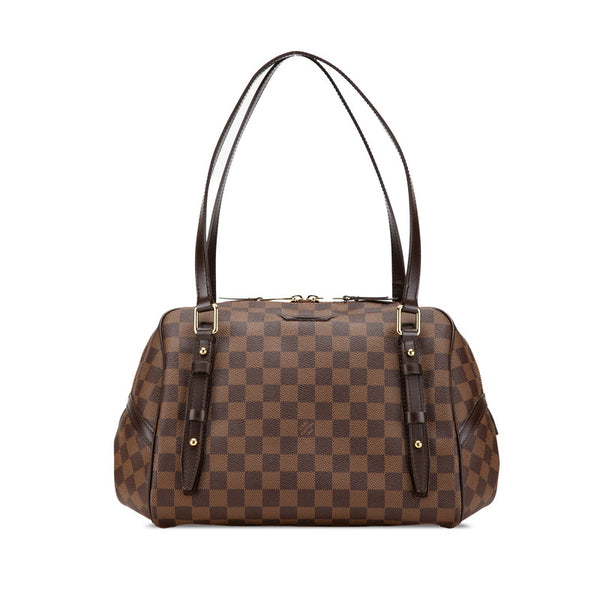 ルイ ヴィトン ダミエ リヴィントンGM ワンショルダーバッグ ハンドバッグ N41158 ブラウン PVC レザー レディース LOUIS VUITTON 【中古】