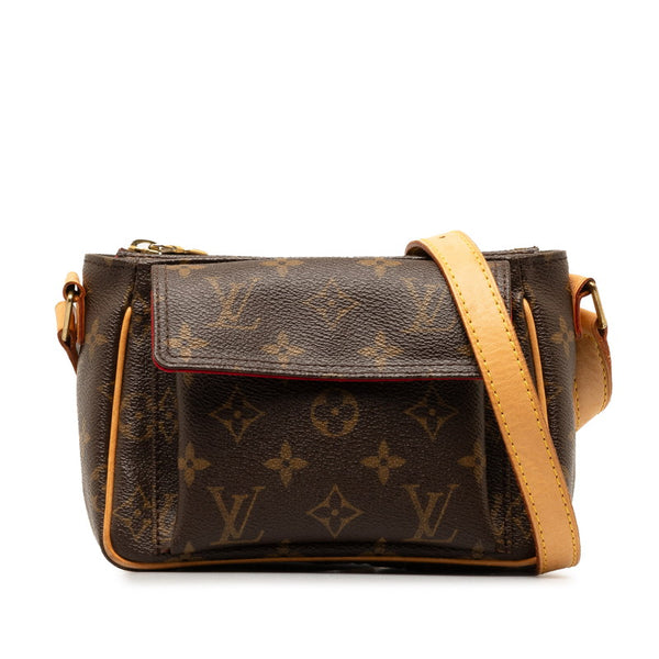 ルイ ヴィトン モノグラム ヴィバシテPM 斜め掛け ショルダーバッグ M51165 ブラウン PVC レザー レディース LOUIS VUITTON 【中古】