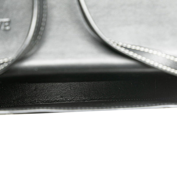 ロエベ アナグラム ヒールポーチ ショルダーバッグ ブラック レザー レディース LOEWE 【中古】