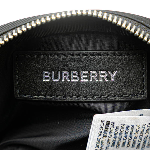 バーバリー ロゴ ウエストバッグ ボディバッグ ブラック ナイロン レディース BURBERRY 【中古】