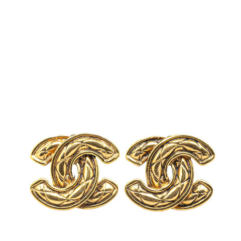 シャネル マトラッセ ココマーク イヤリング ゴールド メッキ レディース CHANEL 【中古】