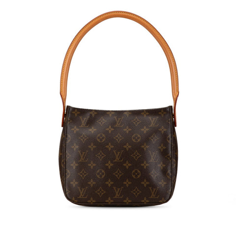 ルイ ヴィトン モノグラム ルーピングMM ショルダーバッグ M51146 ブラウン PVC レザー レディース LOUIS VUITTON 【中古】