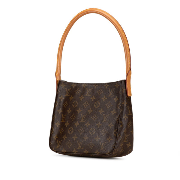 ルイ ヴィトン モノグラム ルーピングMM ショルダーバッグ M51146 ブラウン PVC レザー レディース LOUIS VUITTON 【中古】