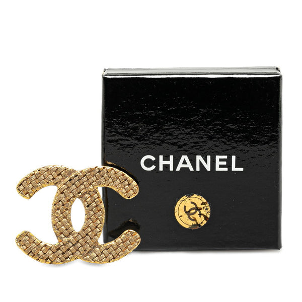 シャネル ヴィンテージ ココマーク 編み込み ブローチ ゴールド メッキ レディース CHANEL 【中古】