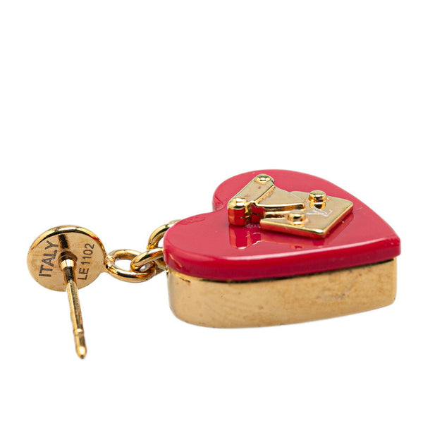 ルイ ヴィトン ブックルドレイユ ロックミー ハート ピアス M66790 ゴールド ピンク メッキ レディース LOUIS VUITTON 【中古】