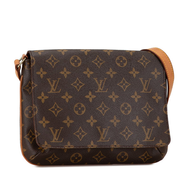 ルイ ヴィトン モノグラム ミュゼット タンゴ ショート ショルダーバッグ M51257 ブラウン PVC レザー レディース LOUIS VUITTON 【中古】