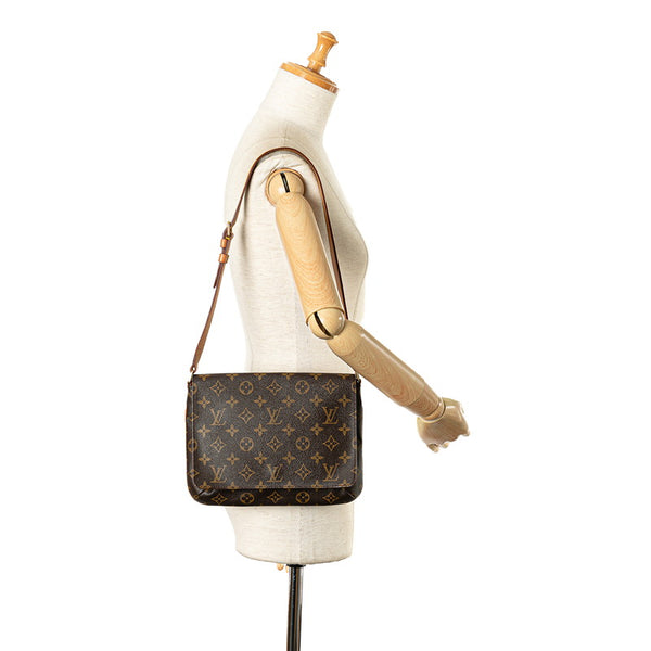 ルイ ヴィトン モノグラム ミュゼット タンゴ ショート ショルダーバッグ M51257 ブラウン PVC レザー レディース LOUIS VUITTON 【中古】