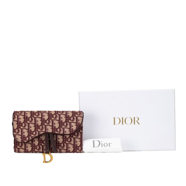 ディオール トロッター サドルショルダー ウエストバッグ ボルドー ワインレッド キャンバス レザー レディース Dior 【中古】