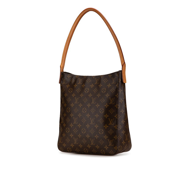 ルイ ヴィトン モノグラム ルーピングGM ショルダーバッグ ハンドバッグ M51145 ブラウン PVC レザー レディース LOUIS VUITTON 【中古】