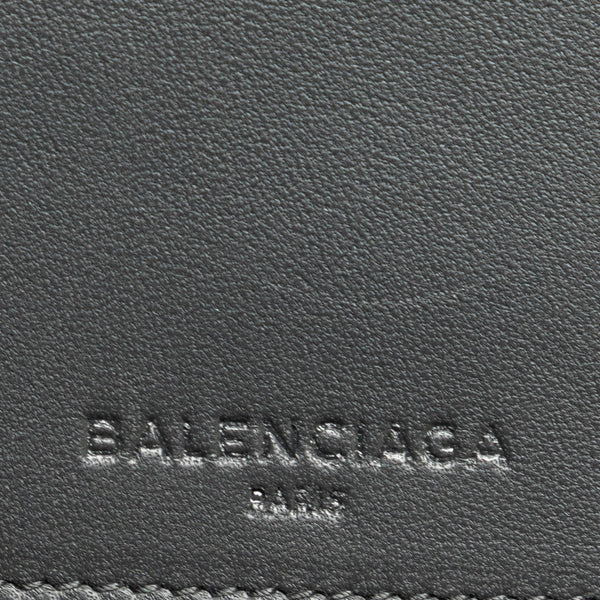 バレンシアガ スタッズ カードケース 名刺入れ 311825 グレー シルバー レザー メンズ BALENCIAGA 【中古】